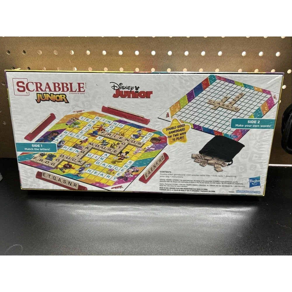 Scrabble Junior Disney Junior Crossword Game - Double Sided Board - NEW SEALED
